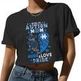 Being An Autism Mom Is Twice The Work Stress Tears But Also Twice The Hugs Love Pride Women Cropped T-shirt