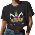 Autism Unicorn Autism Awareness Autistic Autism Moms Women Cropped T-shirt