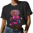 Bc Breast Cancer Awareness In October We Wear Pink Black Women Cancer Women Cropped T-shirt