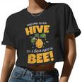 Bee Bee Bee Theme Back To School For Teachers Welcome To The Hive V4 Women Cropped T-shirt