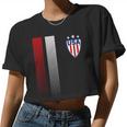 Cool Usa Soccer Jersey Stripes Tshirt Women Cropped T-shirt