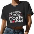 Dachshund Mom Great Doxie Momma For Wiener Dog Lovers Women Cropped T-shirt