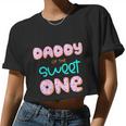 Daddy Of The Sweet One First Birthday Matching Family Donut Women Cropped T-shirt