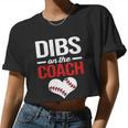 Dibs On The Coach Baseball Women Women Cropped T-shirt