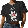 Dog Akita Mom For Women Wife Girlfriend Or Kids Women Cropped T-shirt