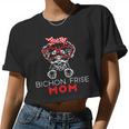 Dog Bichon Frise Mom Dog Lover Bandana Women Women Cropped T-shirt