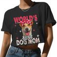 Dog Jack Russell Womens Worlds Best Jack Russell Terrier Dog Mom Women Cropped T-shirt