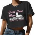 Dog Mom Animal Dog Owner Great Dane Mom Women Cropped T-shirt