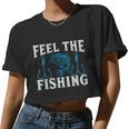 Feel The Fishing Women Cropped T-shirt