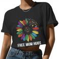 Free Mom Hugs Daisy Lgbt Pride Month Women Cropped T-shirt