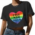 Free Mom Hugs Free Mom Hugs Inclusive Pride Lgbtqia Women Cropped T-shirt