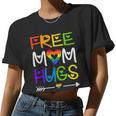 Free Mom Hugs Rainbow Heart Lgbt Pride Month Women Cropped T-shirt
