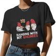 Christmas Hanging With My Gnomies Gnomes Merry Christmas Eve Women Cropped T-shirt