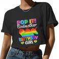 Pop It Godmother Birthday Girl Women Cropped T-shirt