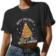 Happy Holidays With Cheese Shirt Cheeseburger Hamburger V9 Women Cropped T-shirt