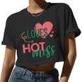 Kids Jesus Loves This Little Hot Mess For Girls Christian Women Cropped T-shirt