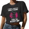 I Know I Wrestle Like A Girl Try To Keep Up Women Cropped T-shirt