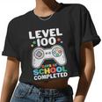 Level 100 Days Of School Completed Gamer Women Cropped T-shirt