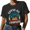 Level 2 Complete 2Nd Wedding Anniversary Video Gamer Women Cropped T-shirt