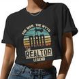 Man Myth Legend Dad Realtor Amazing Daddy Novelty Women Cropped T-shirt