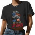 Mind Your Own Uterus Messy Bun Pro Choice Feminism Meaningful Women Cropped T-shirt