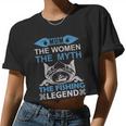 Mom The Women The Myth The Fishing The Legend Women Cropped T-shirt