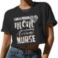 Mother Grandma Proud Mom Of A Freaking Awesome Nursenurse Moom 314 Mom Grandmother Women Cropped T-shirt