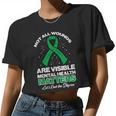 Not All Wounds Visible Mental Health Matters Aware Women Women Cropped T-shirt