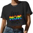 Pride Month Free Mom Hugs Lgbt Pride Women Cropped T-shirt