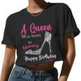 A Queen Was Born In February Birthday Women Cropped T-shirt