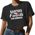 Santa's Favorite Grandma Women Cropped T-shirt
