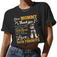 Schnauzer Dear Mommy Thank You For Being My Mommy Women Cropped T-shirt