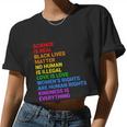 Science Is Real Black Lives Matter No Human Is Illegal Love Women Cropped T-shirt