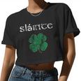 Slainte Cheers Good Health From Ireland- Women Women Cropped T-shirt