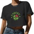 St Patricks Day Pregnancy Planted Garden Shamrock Baby Mom Women Cropped T-shirt