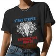 Stars Stripes Reproductive Rights Patriotic 4Th Of July V4 Women Cropped T-shirt