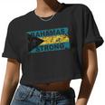 Strong Bahamas Islands Flag Pray Support For Women Women Cropped T-shirt