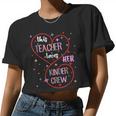 This Teacher Loves Her Kinder Crew Kindergarten Valentine Women Cropped T-shirt