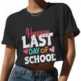 Teachers Kids Graduation Students Happy Last Day Of School Great Women Cropped T-shirt