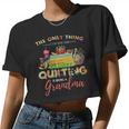The Only Thing I Love More Than Quilting Is Being A Grandma Women Cropped T-shirt