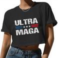 Ultra Maga 2024 Trump Biden Women Cropped T-shirt