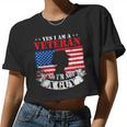 Veteran Vets Yes Im A Female Veteran Women Veterans Day Veterans Women Cropped T-shirt