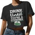 Womens Drink Until You're A Fitzpatrick St Patrick's Day Women Cropped T-shirt