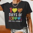 100 Days Of School And Still Loving It For Teacher Student Women Cropped T-shirt