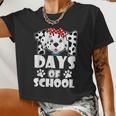 101 Days Of School Dalmatian Dog 100 Days Smarter Teachers Women Cropped T-shirt