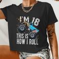 18 Year Old Cool 18Th Birthday Boy For Monster Truck Car Lovers Women Cropped T-shirt