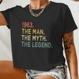 1963 The Man The Myth The Legend 56Th Birthday Vintage Women Cropped T-shirt