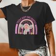 1973 Pro Roe Rainbow Mind You Own Uterus Women's Rights Women Cropped T-shirt