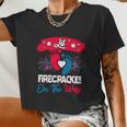 4Th Of July Pregnancy Patriotic Lil' Firecracker On The Way Women Cropped T-shirt