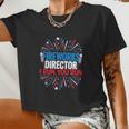 4Th Of July Tee Fireworks Director I Run You Women Cropped T-shirt